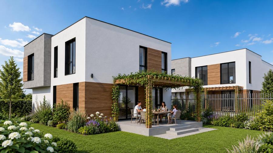 Vilă nouă 5 camere | Otopeni Centru | 150 mp utili | Teren 400 mp