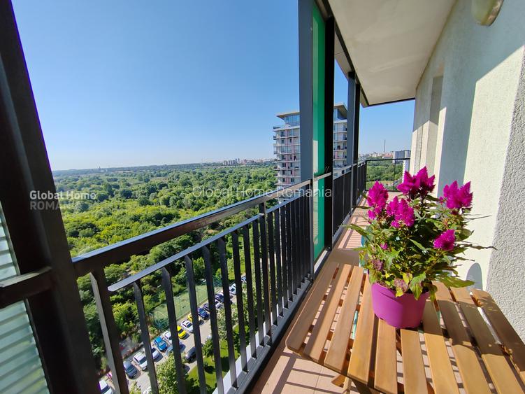 Asmita Gardens | Etaj 13 | Terasă 30 mp | Vedere Superbă Delta Văcărești|parcare - 14