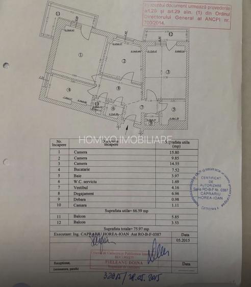Apartament 3 camere, 76mp, 2 balcoane, 2 bai, bloc '81 – Dristor - 9