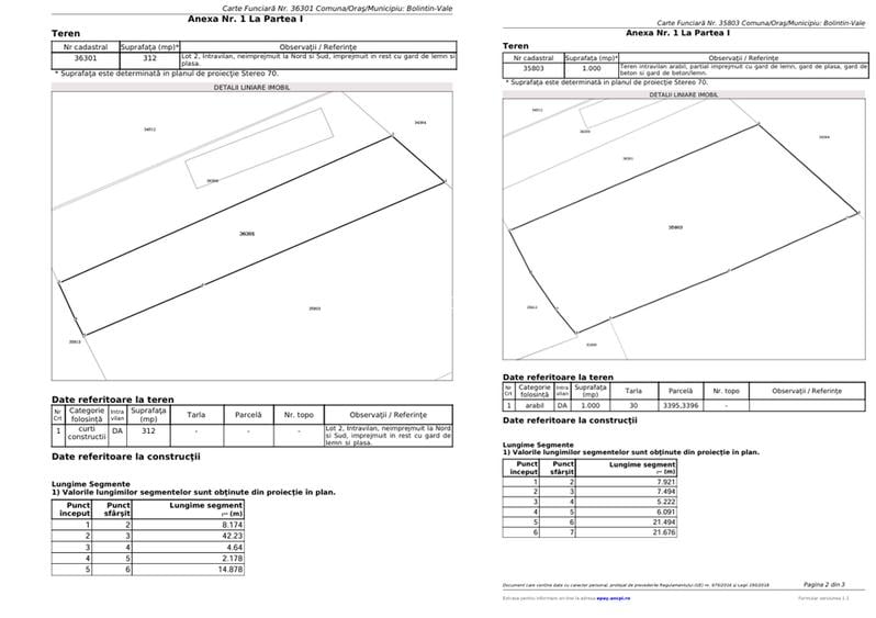 1.312 mp Teren intravilan construibil , Bolintin-Vale - toate utilitatile - 2