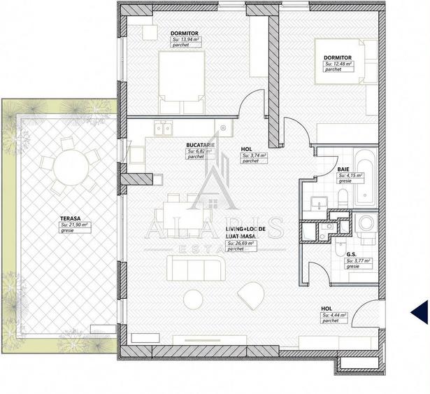 Apartament modern cu 3 camere, 2 bai, zona Take Ionescu - 10