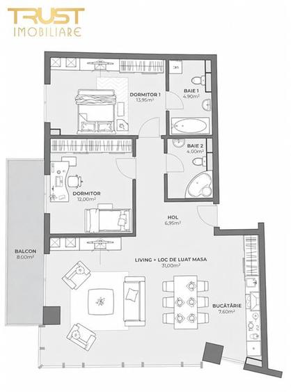3 camere l Semifinisat l 2 Bai l 80 MP l str. Cosasilor