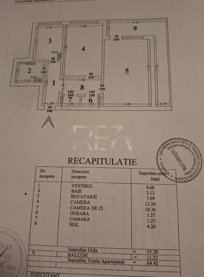 2 camere decomandat, 64 mp, metrou 1 Decembrie 1918 – Theodor Pallady