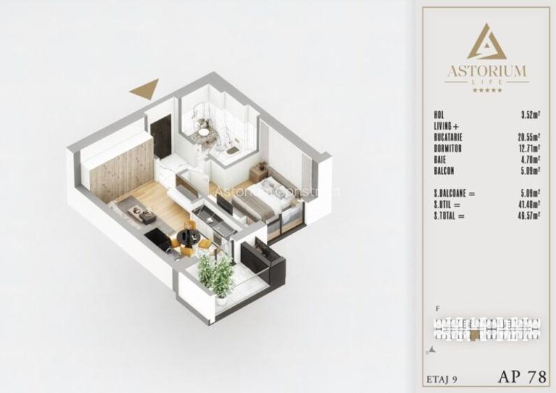 Studio Premium în Ansamblu Rezidențial Nou | Finisaje de Lux | Comision 0% - 3