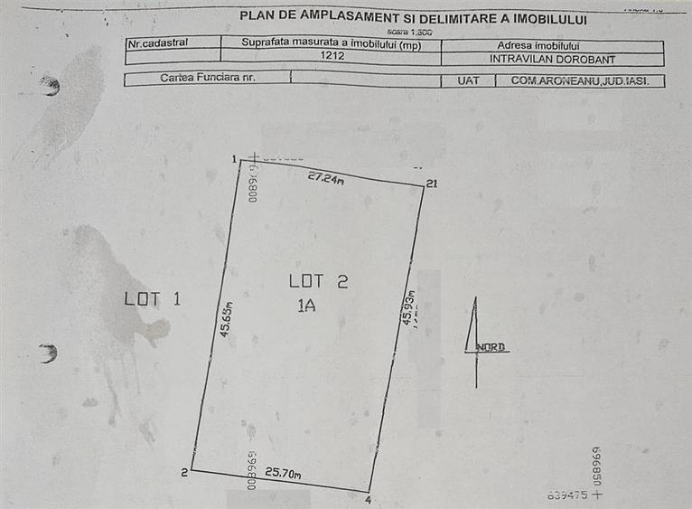 Teren Dorobant 1212mp