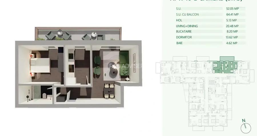Apartament 2 camere | Metrou Mihai Bravu  |Comision 0 |Bloc Nou - 7
