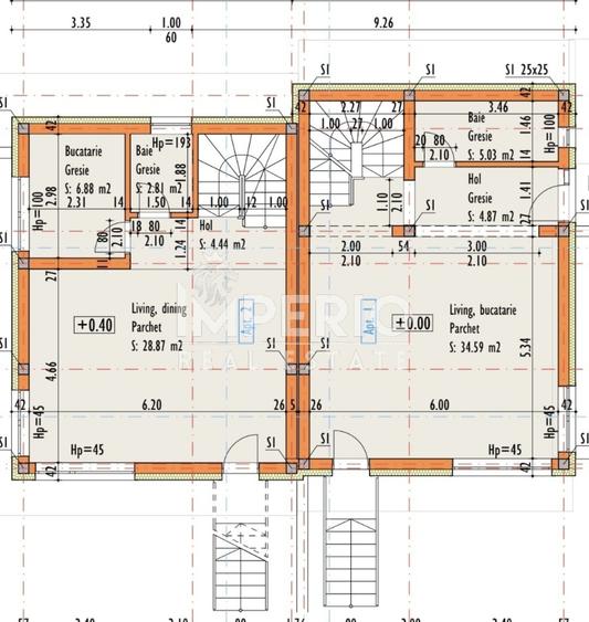 Duplex modern in Cartierul Dambul rotund-170,86mp utili, teren 200mp