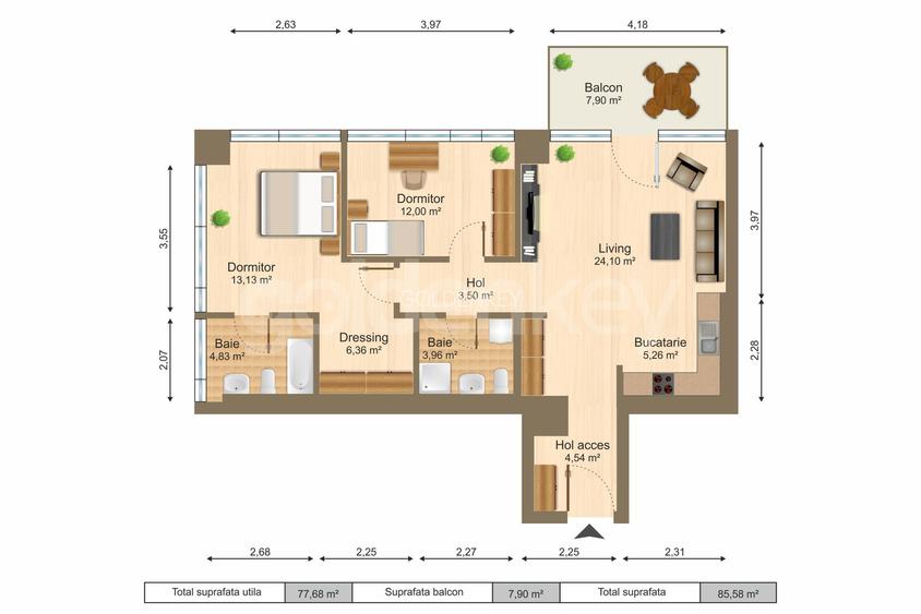 One Mircea Eliade | Apartament cu 3 camere | garaj si terasa - 1