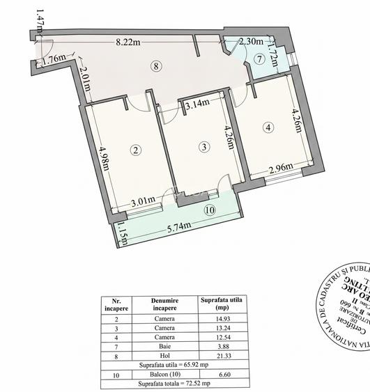 Apartament 3 camere 73mp | 0 comision | Otopeni Central | parcare boxa | metrou - 9