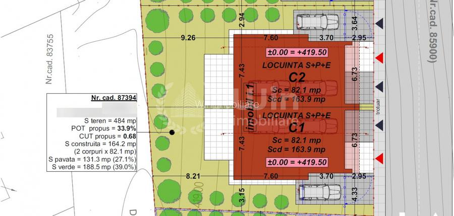 Comision 0% Teren autorizat pentru duplex in Floresti | Str. Fagului - 7