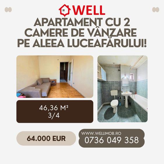 Apartament cu 2 camere de vânzare în Sfântu Gheorghe, pe Aleea Luceafărului!