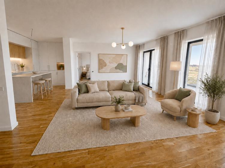 Apartament cu dormitor matrimonial, terasă logie 12 mp, bloc Boutique
