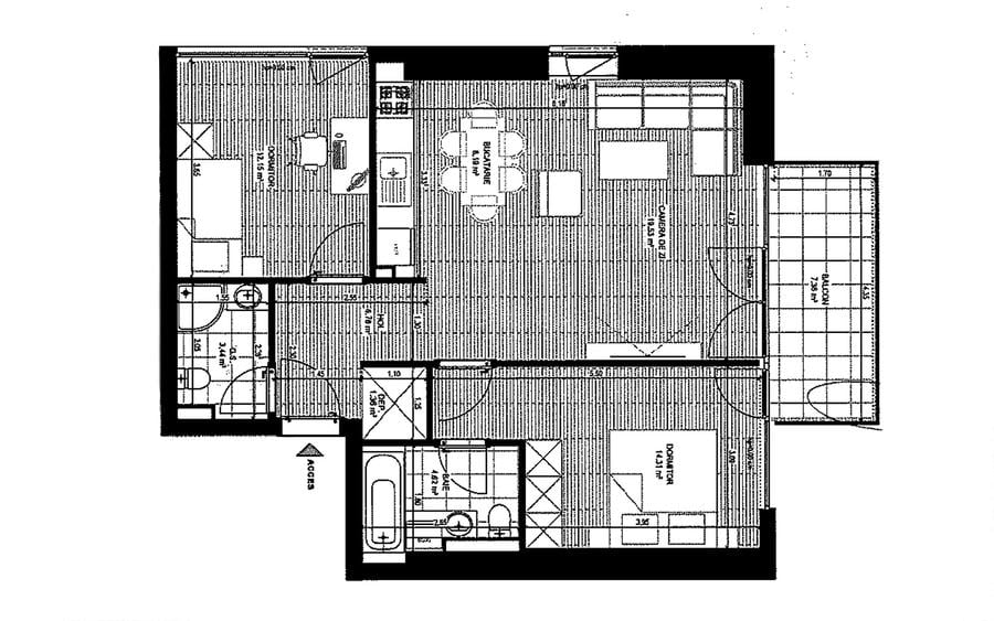 Apartament de lux cu 3 camere de vânzare