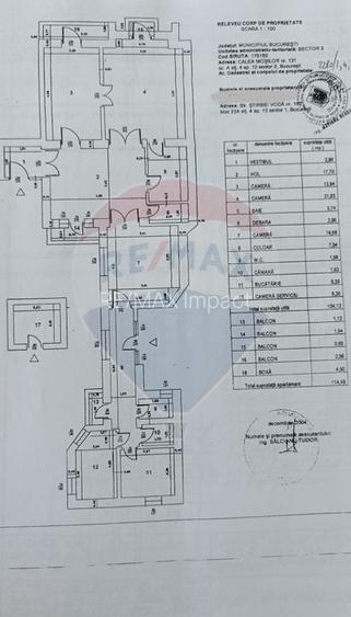 Apartament 4 camere de vanzare 104 mpu, Calea Mosilor - 19