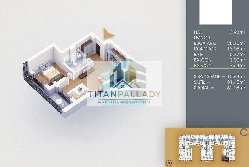 Ultimul apartament! 2 CAM- 62mp- Finalizat 2025- Pallady- metrou Teclu