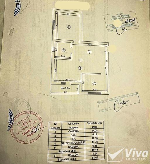 Zona Soleia VL, bloc 2014, ap 3 CAM, 64 MP, etaj1/4, complet mobilat și utilat!! - 1