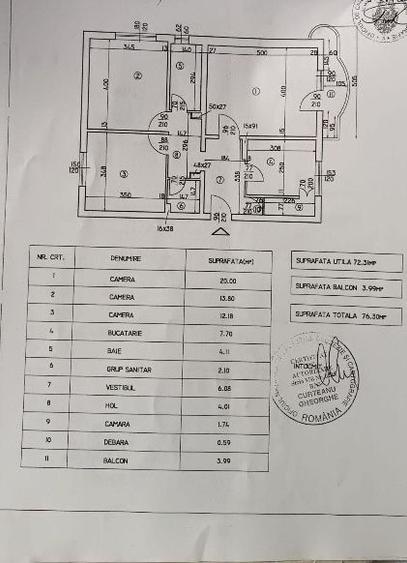 Apartament 3 camere-decomandat-zona Bulevardul Unirii