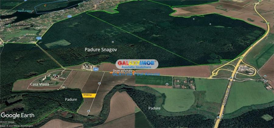 Teren Snagov latura direct la Padure 9700 mp Casa Vlasia Nod A3