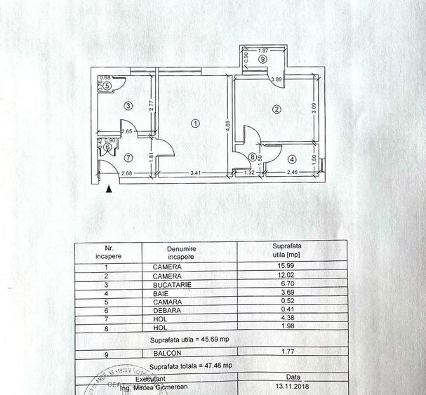 Apartament cu 2 camere etajul 1, ultracentral