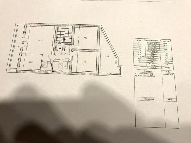Apartament LUMINOS, 3 camere, 118mp, 2 terase, 2 bai, Titan-Grigorescu