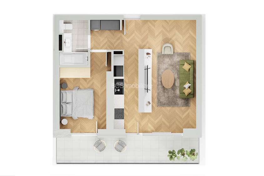 Vanzare - apartament 2 camere - NOU - Sisesti - 1