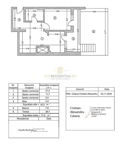 Spațiu comercial cu grădină, 77 mp total –Biruintei, Popesti Leordeni