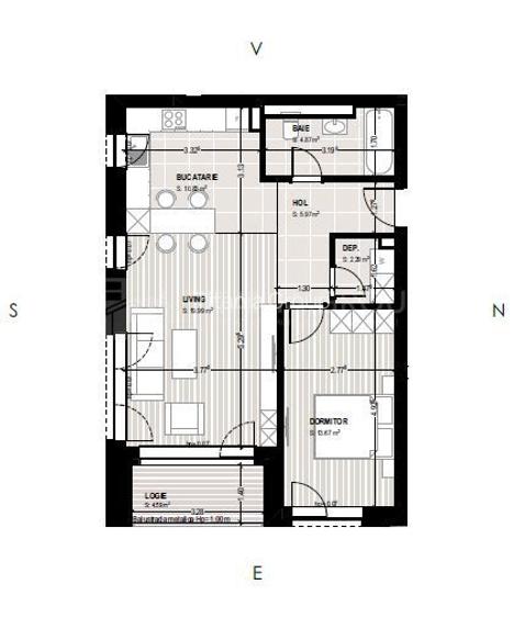 Apartament 2 camere cu vedere panoramică spre munte - Kasper Coresi - 13