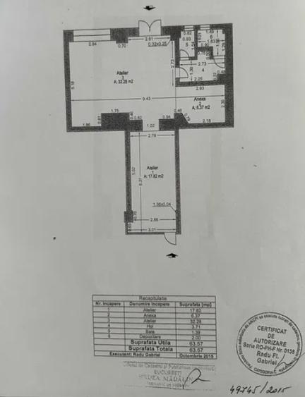 Șos. Olteniței Vizavi de Liceul Catolic I suprafata 64 mp I pret 1920 euro