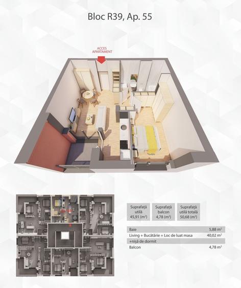 Penthouse in R39– direct de la dezvoltator, fără agenție! Ap.55