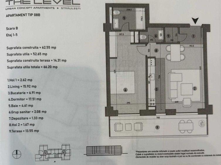 Apartament 2 camere The Level | Piata presei libere | Parcare subterana