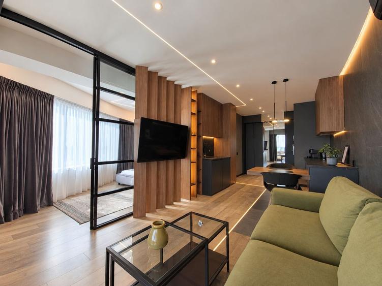 Apartament 2 camere, ultrafinisat, etaj 15, panorama asupra orasului