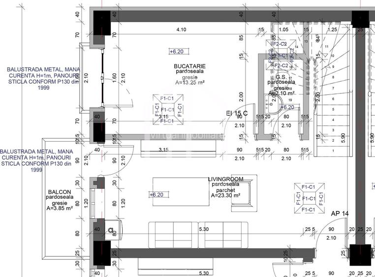Apartament cu 3 camere, 76mp utili, balcon, parcare, zona Turnisor - 1