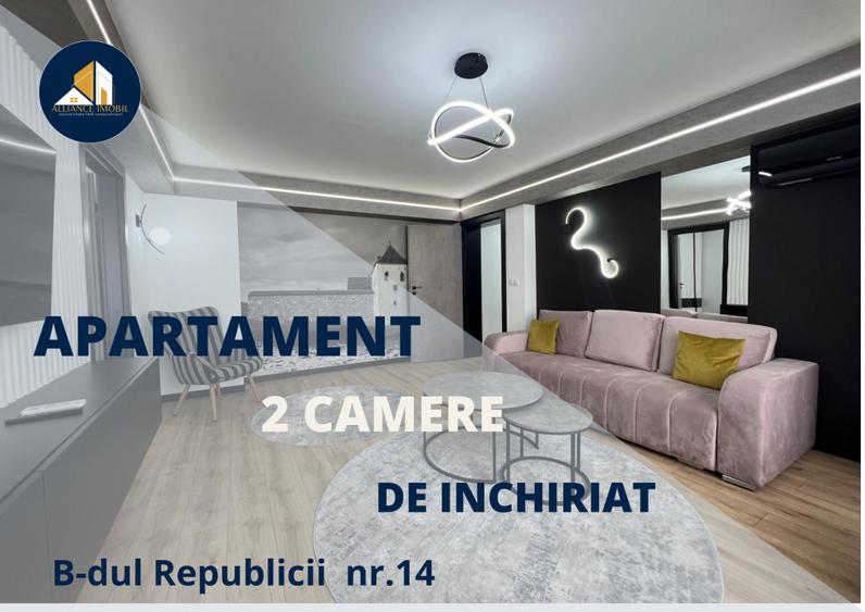 Închiriere apartament 2 camere, mobilat modern – B-dul Republicii