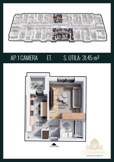SUPER OFERTA GARSONIERA-CHIAJNA/ILFOV-LUXURY RESIDENCE