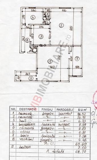 Unirii - str Avram Zenovie - 2 camere 67 mp - 1