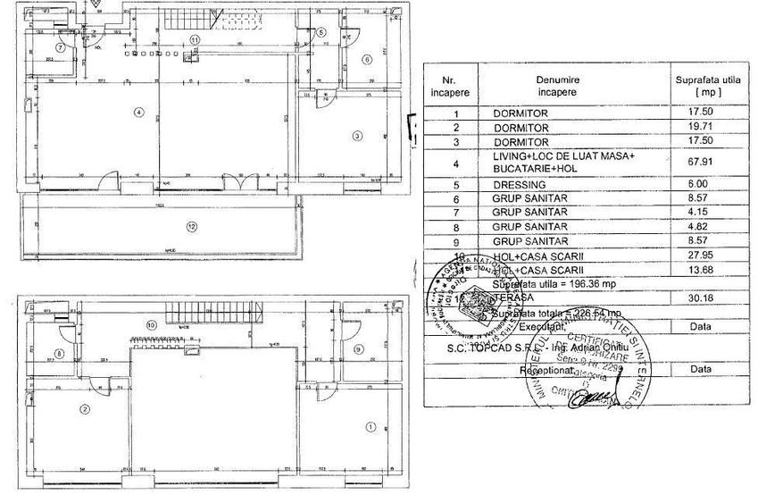 Penthouse duplex insorit cu 4 camere, inaltime living 6m, orientat sud - 1