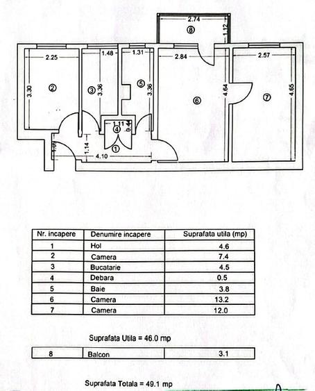 3 CAMERE etaj 3 | KM 4-5