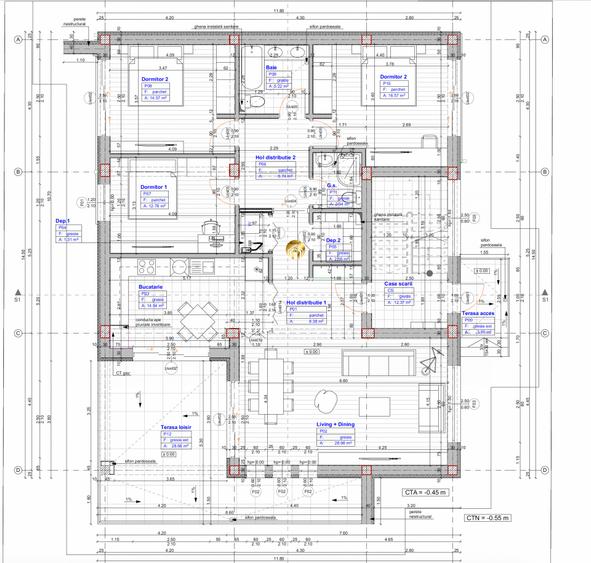 Spatiu Birouri - Parter 4 camere + Terasa 28mp - Otopeni Odaile