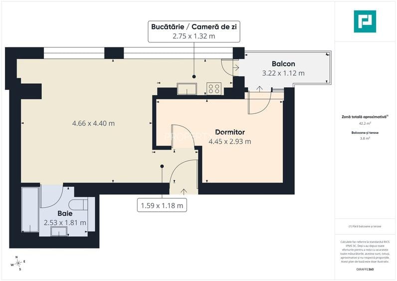 Apartament cu 2 camere la Arad Plaza - 2