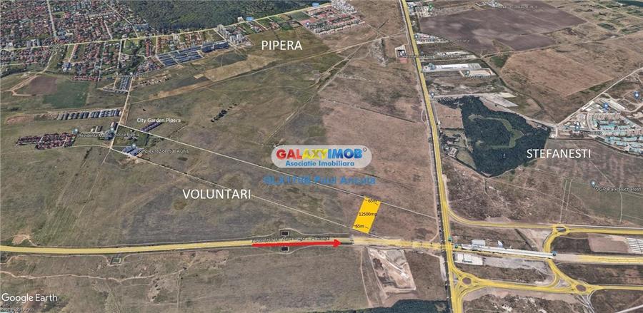 Teren Voluntari 12500 mp acces la str Elizabeta Rizea canalizare
