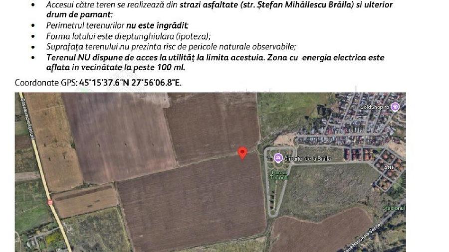 BRAILA, Zona Lacul Dulce, Teren Intravilan 2 Hectare