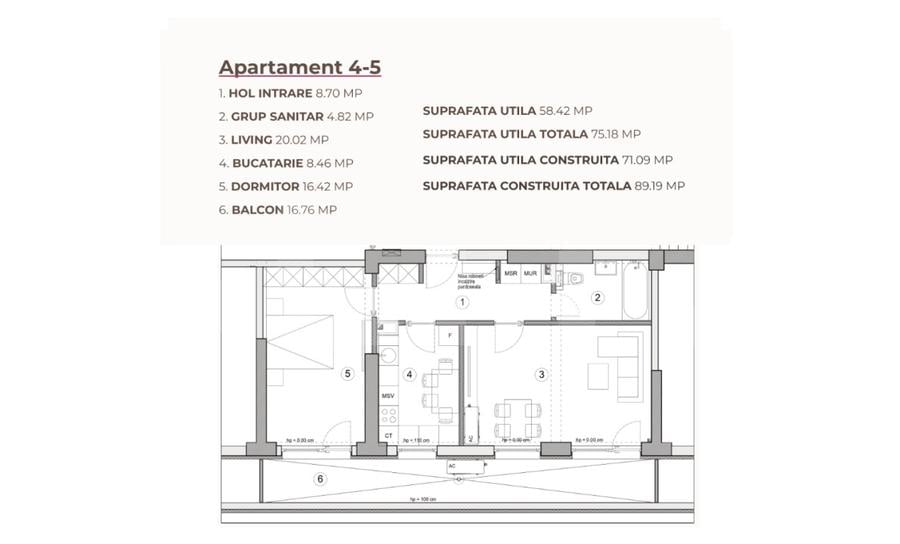 Apartament 2 camere, 75.18 mp, ansamblu 0% Comision Achiziție, Calea Severinului