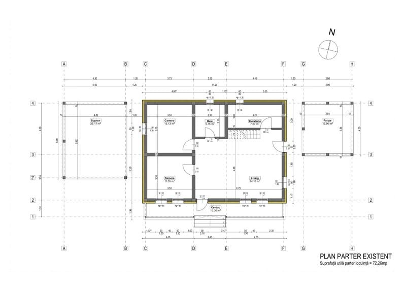 Casă individuală la roșu, 5 camere, teren amenajat, proprietar, Mitocul Bălan