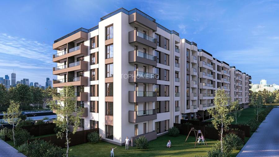 Garsonieră modernă cu balcon, 39,80 mp, acces rapid către București