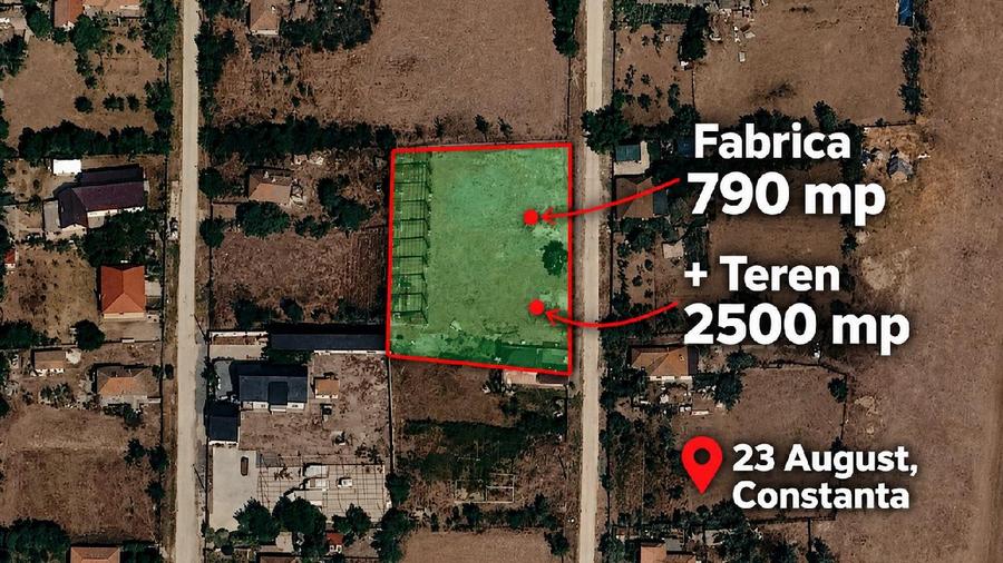 Fabrica 790mp + Teren 2500mp, 23 August, Constanta
