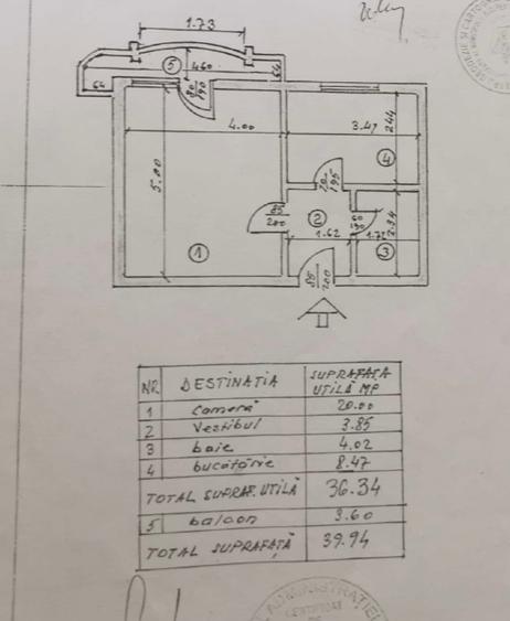 Garsoniera 40mp - 8 min Metrou Brancoveanu - 1986