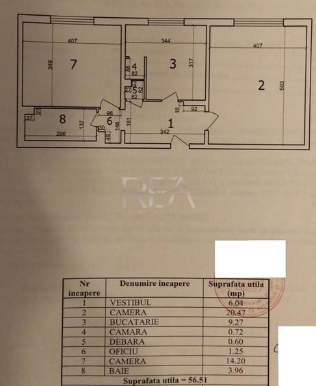 2 camere Timpuri Noi decomandat, parcare, an 1993, metrou, 56 mp
