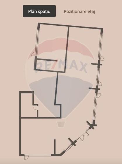 Spațiu comercial / birouri de vânzare (336mp)– zona centrală