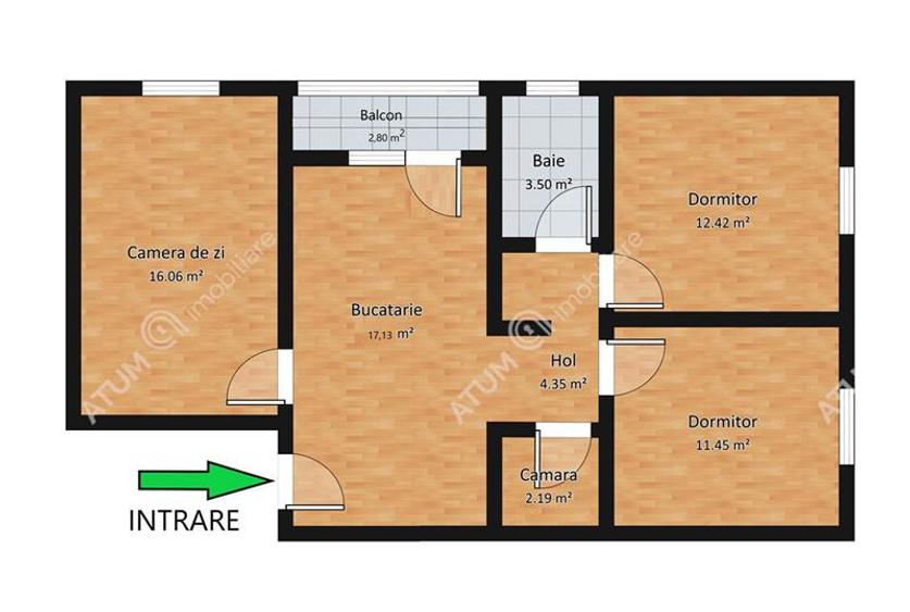 Apartament 3 camere la etaj intermediar si pivnita zona Vasile Aaron