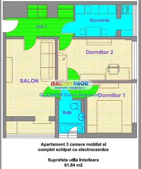 Apartament de inchiriat cu 3 camere- Giurgiului - 13